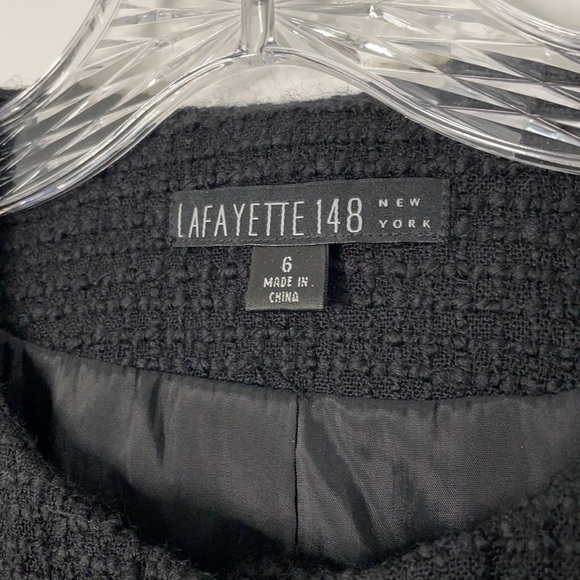 Lafayette 148 Black Wool Blazer Size 6 - Picture 3 of 8